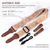 Nefelibata Banjo Strap 2" Wide Full Grain Leather Jacquard Embroidered