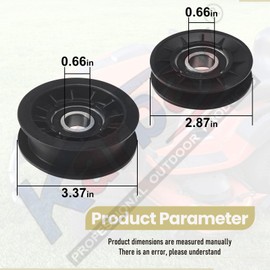 GX20286 GX20287 V-Idler Pulley & Flat Pulley Kit/Drive Belt Idler Kit for J-OHN Deere Mower Decks LA100 LA105 LA110 LA115 LA120, Replaces 1760097, 690409, 690409MA.