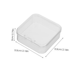 jojofuny 1 Set Mini Beads Storage Box Transparent Jewelry Organizer for Beads Rings Ear Backs Durable Compartment Design for Crafting DIY Accessories