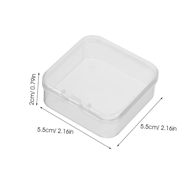 jojofuny 1 Set Mini Beads Storage Box Transparent Jewelry Organizer
