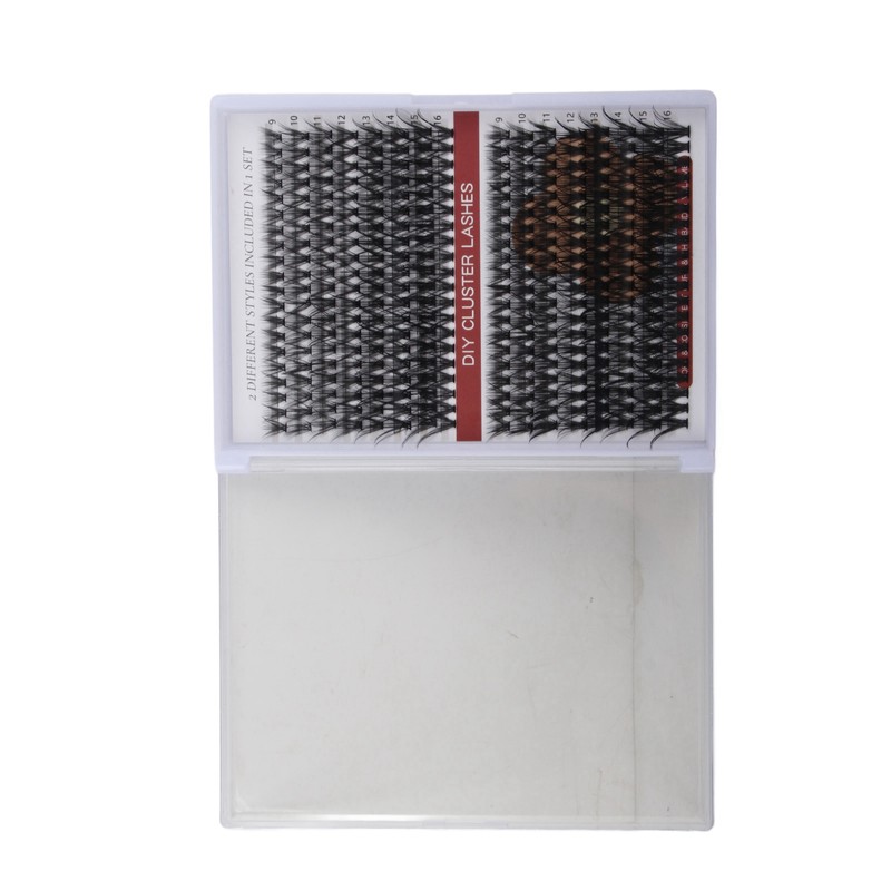 DIY Lash Extension Kit 240pcs Individual Eyelash 9‑16mm Clusters Eyelash