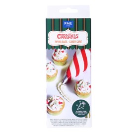 PME CH24IB126 12 Christmas Disposable Icing Piping Bags, Candy Cane, Plastic