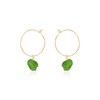 Peridot Raw Nugget Hoop Earrings in 14k Gold Fill