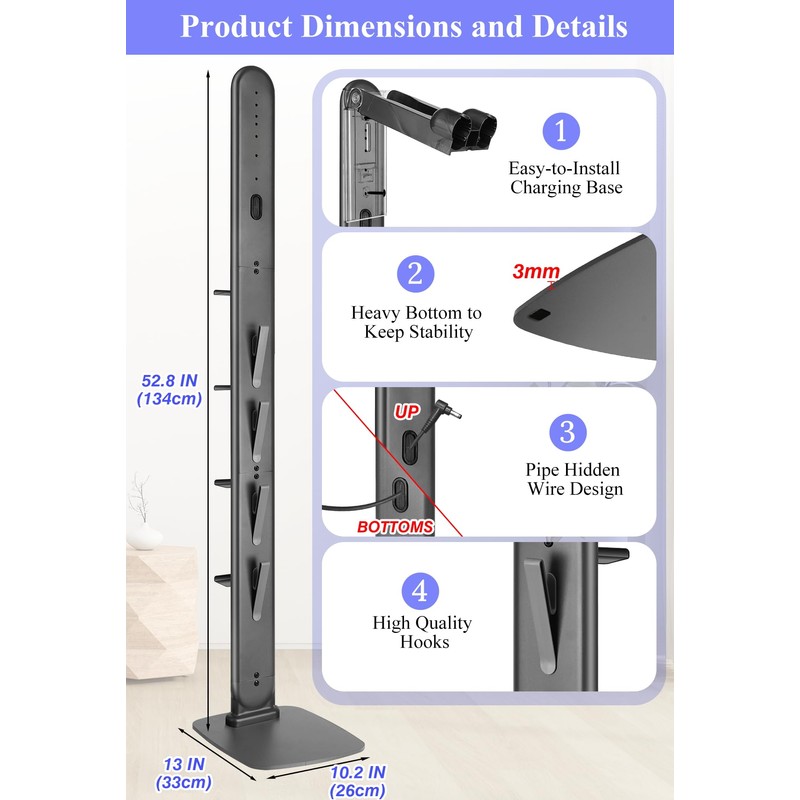 Haturi Premium Vacuum Stand for Dyson Gen5 V15 V12 V11