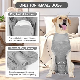 Yoolhamy Dog Bodysuit After Surgery, Castration Wound Protection Suits for Dogs Recovery Suit Ealstic for Female Dogs Body Suit After Surgery