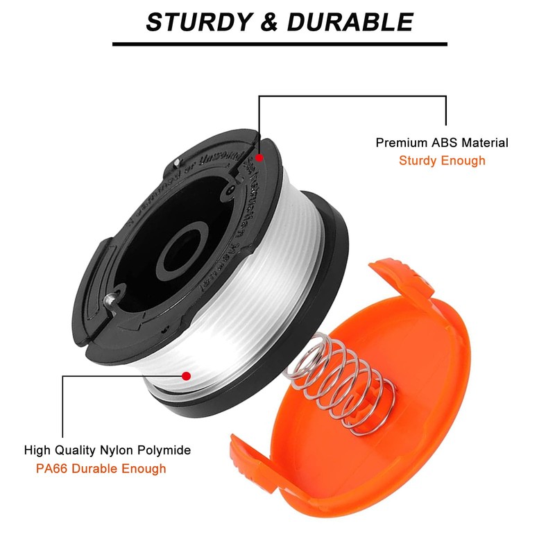 Strimmer Spool, 3 PCS Spool & Line, 1.65mm 30ft Strimmer