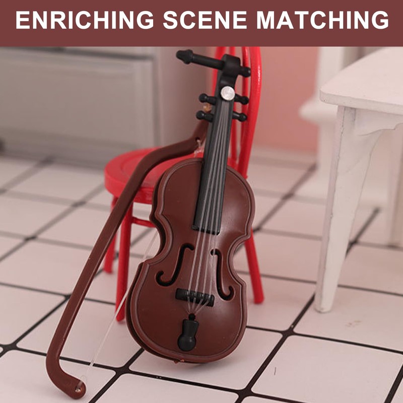 1 Set Mini Violin Model - World's Smallest Plastic Violin