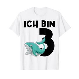Ich bin 3 3.Geburtstag Wal T-Shirt
