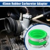 X AUTOHAUX 45mm ID Green Carburetor Adapter Intake Pipe Boot