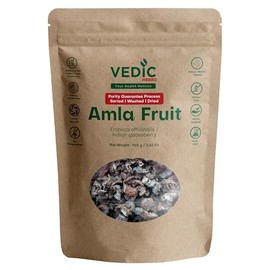Vedic Herbs Amla Fruit, Indian Gooseberry Dietary Supplement, 100% Natural, Gluten Free, Non-GMO, 3.52 Oz