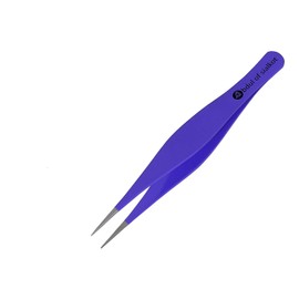 Pinzas puntiagudas, punta de nariz puntiaguda, cabello encarnado de precisión afilada, punta quirúrgica para puntos negros y astillas/las mejores pinzas para cejas (morado)