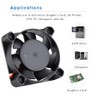 GDSTIME 40mm Small Fan, 2pcs 4010 40mm x 10mm DC