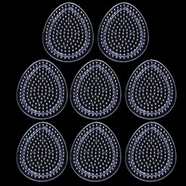 Ironing Beads Plates, 8 Pieces 5 mm Transparent Egg Shape Ironing Beads Stencils, 9 x 7 cm Ironing Beads Pegboards, Perfect Gift, For DIY Projects Pegboards Ironing