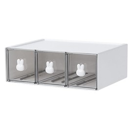 Multi-drawer Organizer/Stationary Organizer,Drink Packet Storage Pod Box & Makeup Storage Case,Rabbit Handle Desk Organizer for Office Supplies, Makeup Items, Study Table Accessories
