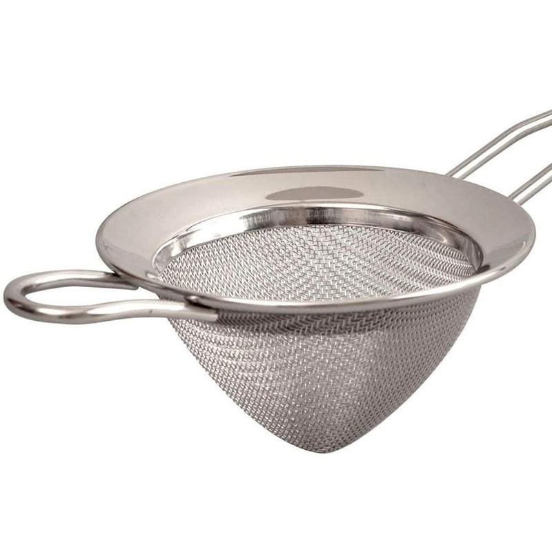BarBits Fine Mesh Cocktail Strainer - Stainless Steel Conical Mesh