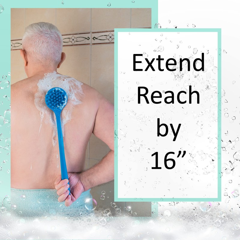 EOT Wellness Bendable Long Handled Silicone Body Brush & Hair
