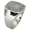 Solid signet ring made of 925 silver with special howlite,