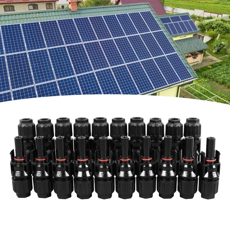 10 Sets Solar Panel Connector Flame Retardant DC 1000V Male