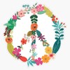 Floral Peace Symbol Bumper Sticker Vinyl Decal 5"