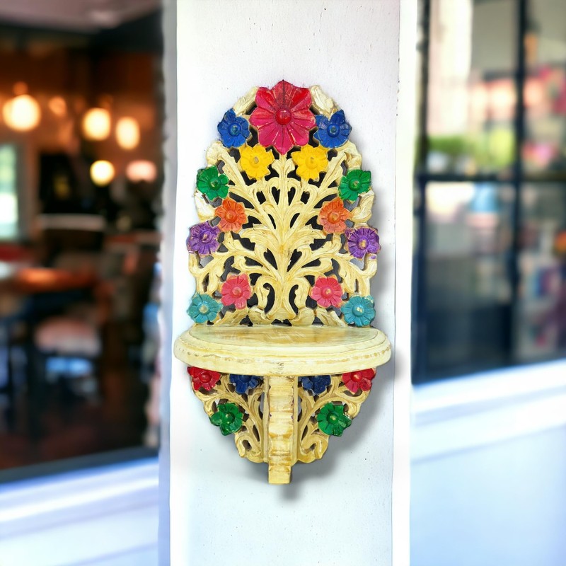 Charmy Crafts Wooden Decorative Wall Hanging Jharokha with Base for