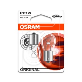 2x Genuine Osram Original P21W (BA15s / 382) 21w 12v Clear Bulbs [7506-02B] - Part Number 7506-02B