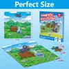 Quilinz Jigsaw Puzzles,Magnetic Animal Puzzles for Toddlers Age 4-6,Sequence Cards