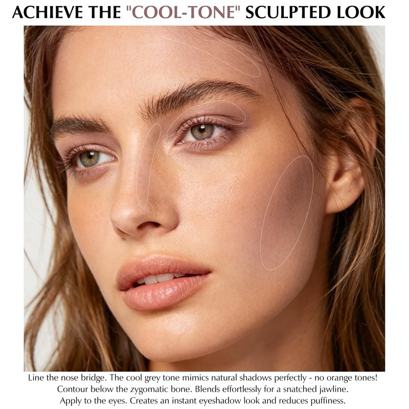 Cool Toned Contour Palette Grey to Mauve For Fair Pale