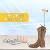 OwnMy 4PCS Wooden Boot Hooks Cowboy Boots Pullers, Stainless Steel