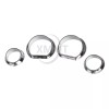 Unbranded Moto Chrome Gauge Bezel Trim For Harley Electra Glide