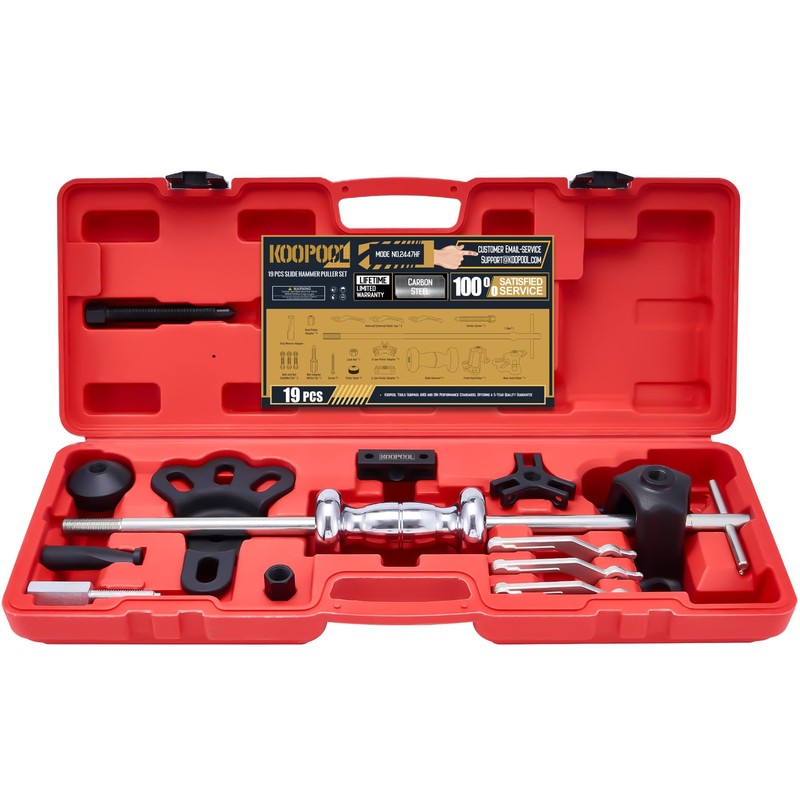 KOOPOOL 19pcs Slide Hammer Puller Set