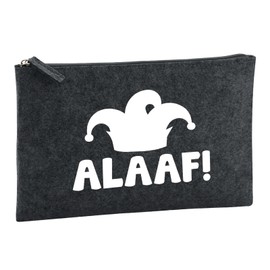 Huuraa Kulturbeutel Alaaf Narrenkappe Geschenk 1 Liter Charcoal Filz Alaaf Geschenkidee