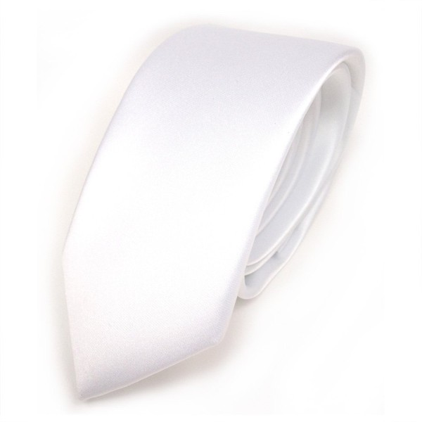 TigerTie Slim Satin Tie in Solid Colour in Various Colours