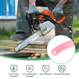 M METERXITY Petrol Fuel Line Hose, 3/16" x 5/16" 9.84 Feet Long PVC Flexible Small Engine Fuel Line Petrol Gas Pipe for String/Chainsaw/Trimmer/Blower/Lawn Mower Replacement Tubing [Pink]