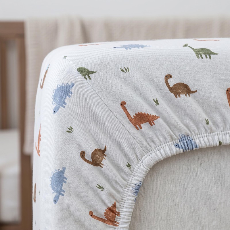 Dreamology Cot sheets, 2 Pack,100% Cotton Jersey Fitted sheets, 2