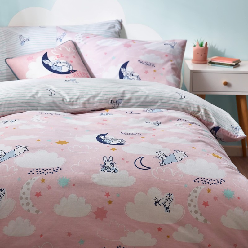 Peter Rabbit™ Sleepy Head Single Duvet Cover Set, Polyester, Cotton,