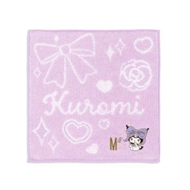 Towel Museum Sanrio Big Ribbon Chromi Towel Handkerchief PM Purple Initial M 28-2030071 Approx. 9.8 x 9.8 inches (25 x 25 cm)