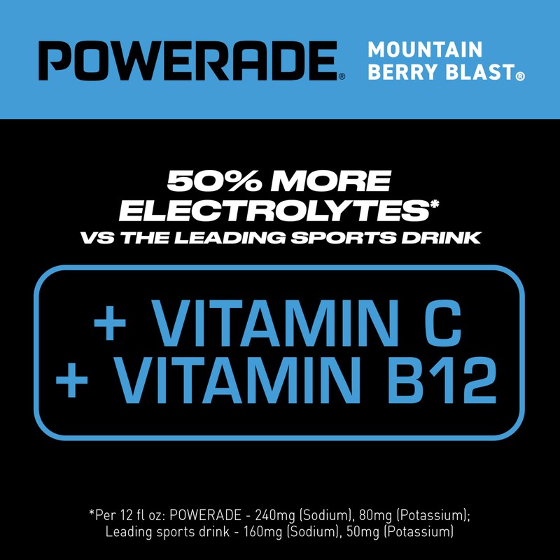 POWERADE Mountain Berry Blast, 20 fl oz, 8 Pack