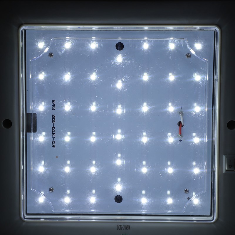 8x8 Inch DC 12‑24V Square RV Cabin Ceiling Lamp 9W