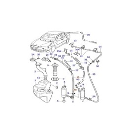 Saab Original 9-5, 9-3 Windshield Washer Fluid Hose 12791826