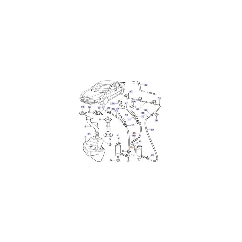 Saab Original 9-5, 9-3 Windshield Washer Fluid Hose 12791826