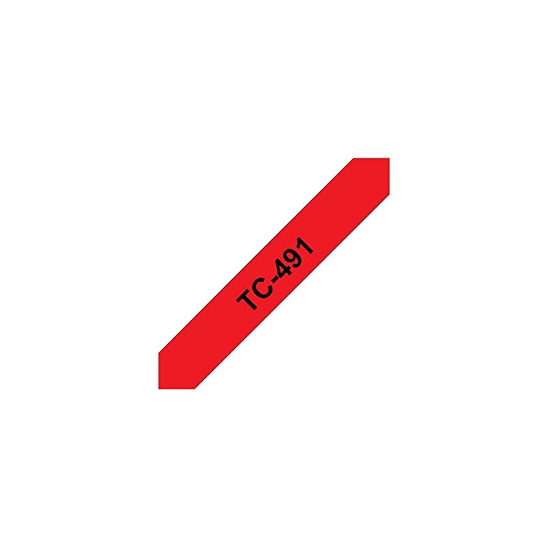 Brother - Laminated tape - black on red - Roll