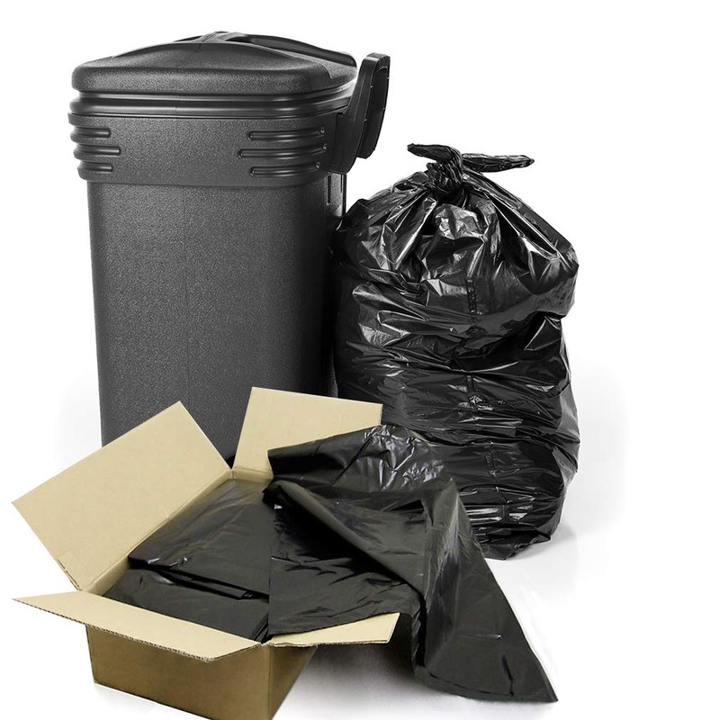 Dualplex 55 Gallon Black Trash Bags 1.2 Mil Garbage Bag