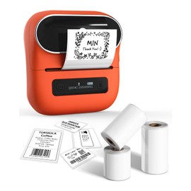 Phomemo M220 Bluetooth Label Printer, Portable Thermal Labelling Device, Upgrade 3 Inch Label Printer for Barcodes, Name, Address for Office and Home for Smartphone & PC, with 3 Rolls of Labels