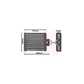 VAN WEZEL 58006196, Heat Exchanger, Interior Heating
