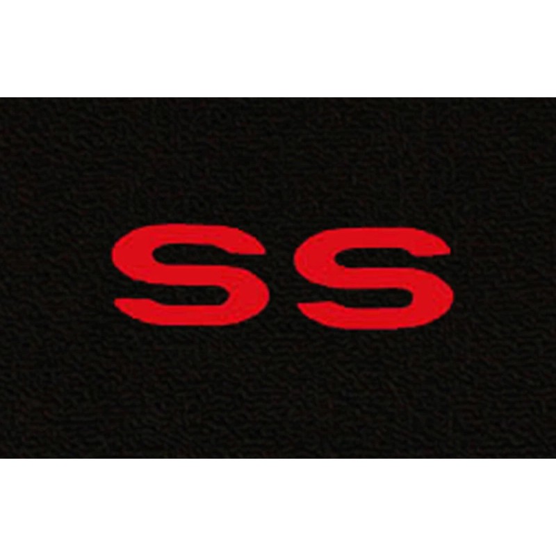 AFM NEW! 1968-1972 CHEVELLE Floor Mats Black Carpet Embroidered Red
