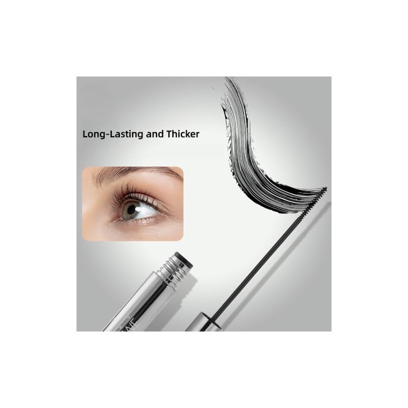 Black Mascara with Small Brush for Lower/Fine Lashes, Thicker, No