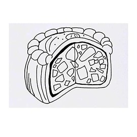 Azeeda 'Schweinefleischpastete-Wedge' Temporäres Tattoo - Hautfreundlicher & Ungiftiger Abziehbild · Wasserfest (TO00048446)