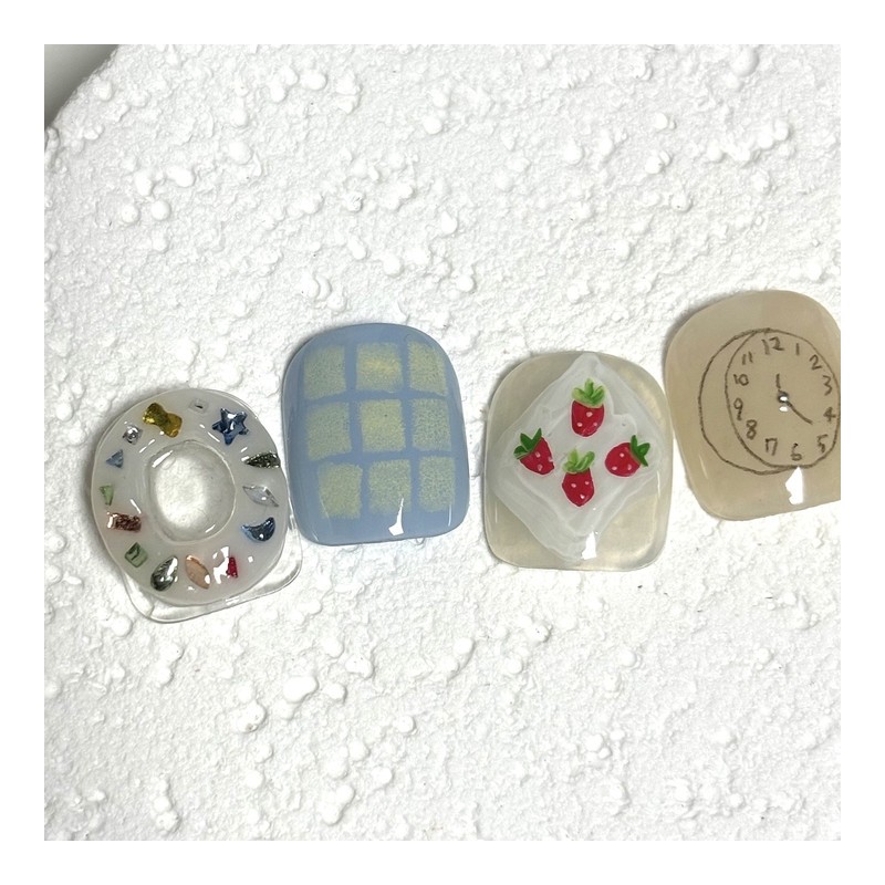 [Ar] Sweet and sour handmade nail tip drawing nail art
