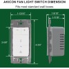 Akicon Dimmer Switch for Exhaust Fan with Light, Single Pole