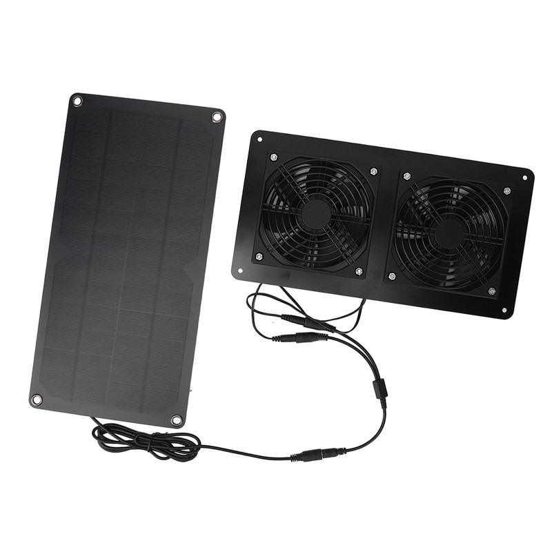 10W Solar Panel Powered Fan Efficient Fast Cooling Solar Powered